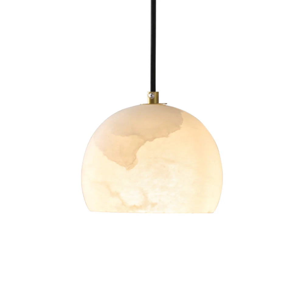 Semicircular Alabaster Pendant Light