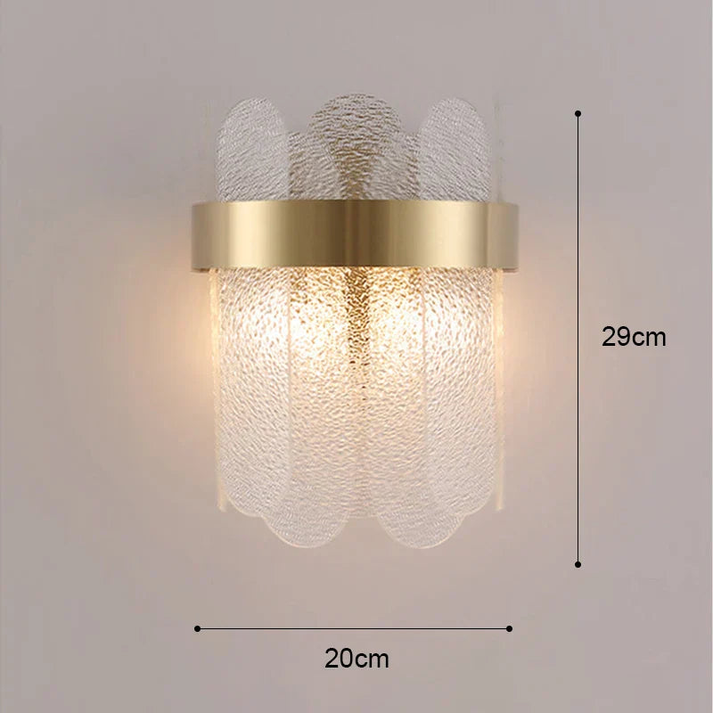 Elena - LED Modern Nordic Interior Lighting Home Decoration Lamp Luxury Wall Lamp Living Room Bedroom Bedside Handmade Glass Wall Lamp