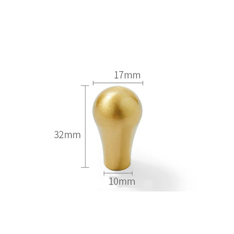 Gold PVD Chrome Brass Cabinet Knobs – Modern Single Hole Wardrobe and Drawer Pulls