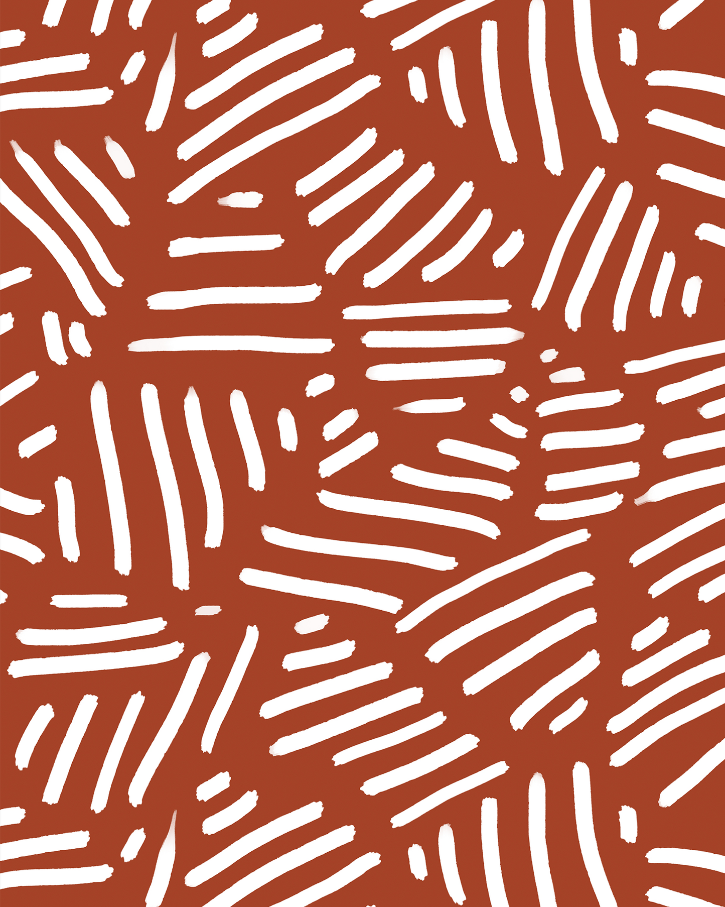 Simple Stripes Wallpaper, brick red
