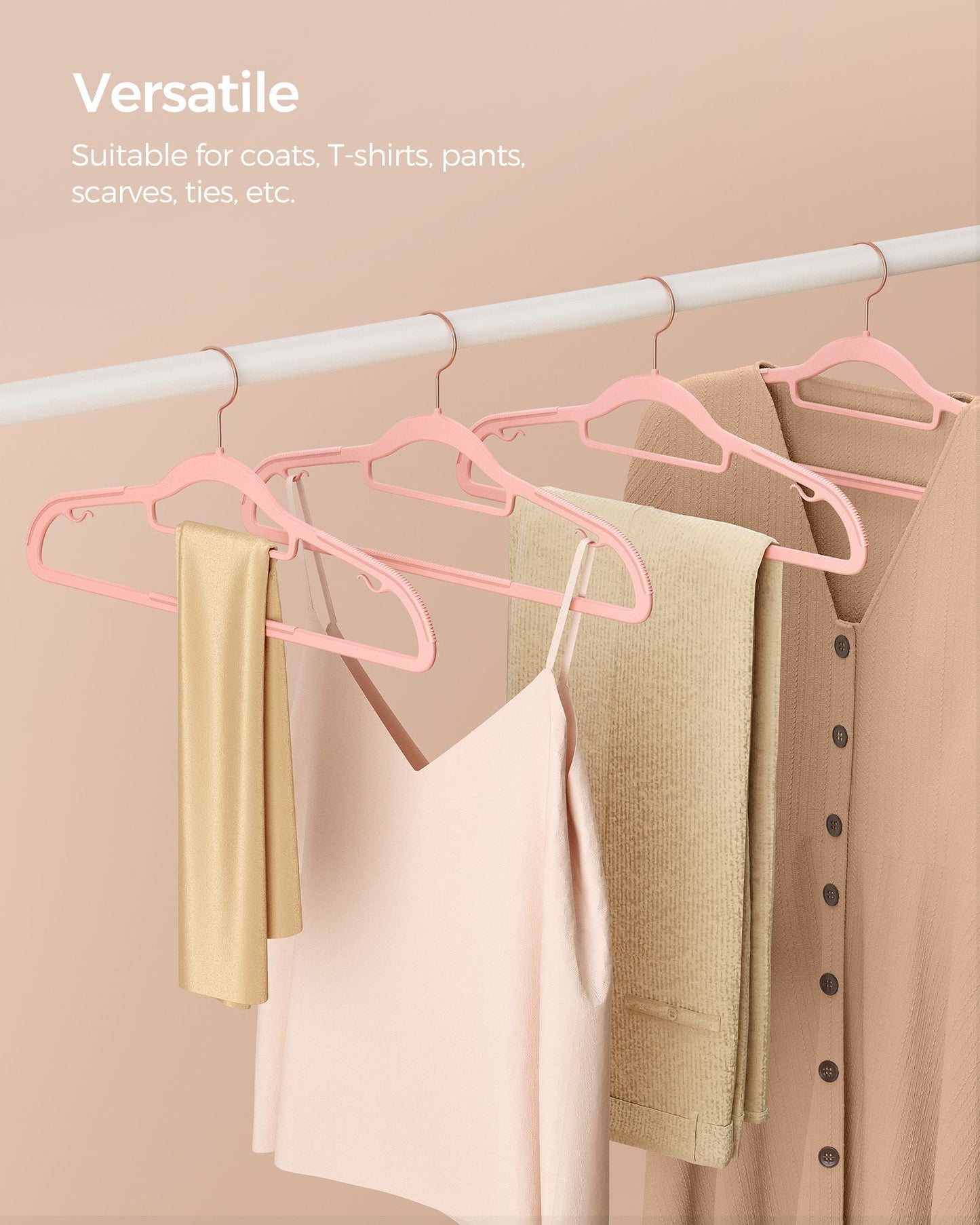 Pack of 50 Heavy-Duty Plastic Hangers