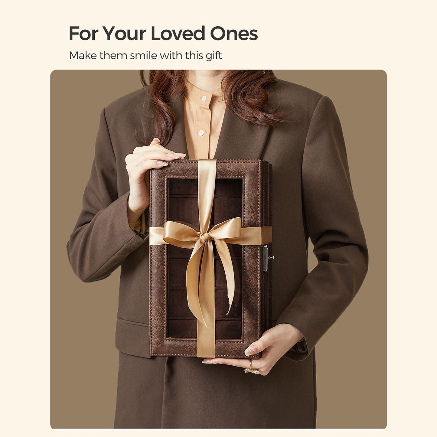 12-Slot Watch Box with Glass Lid