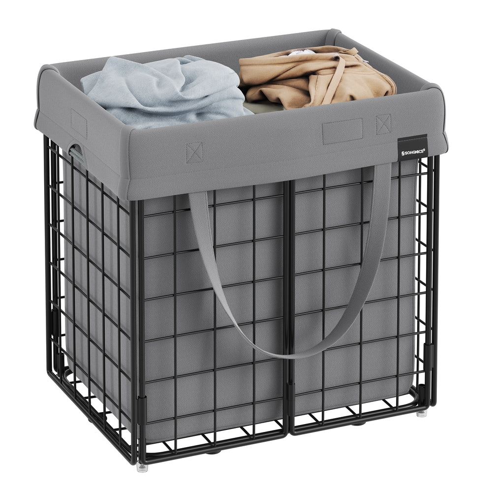 Laundry Hamper with Metal Wire Frame, 23.8 Gal. (90L)