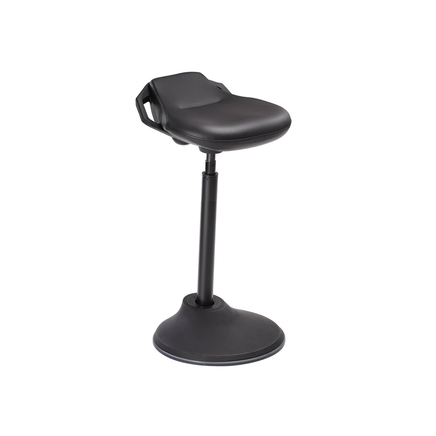 Standing Desk Chair, Swivel Ergonomic Standing Stool, Adjustable Height 23.6-33.3 Inches, Sitting Balance Chair Office, PU, Black