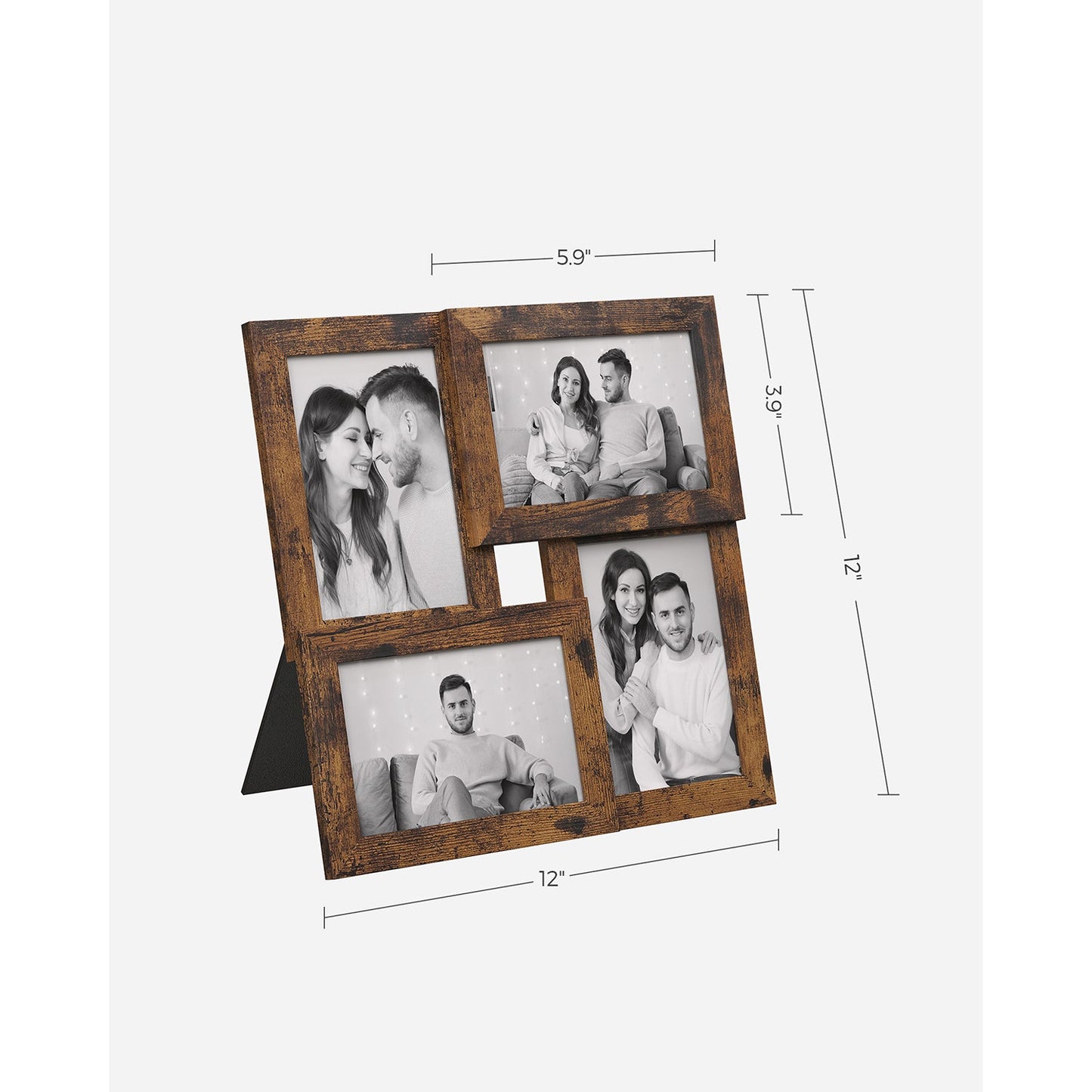 Family Photo Collage Frame Set of 4 for Wall Decor