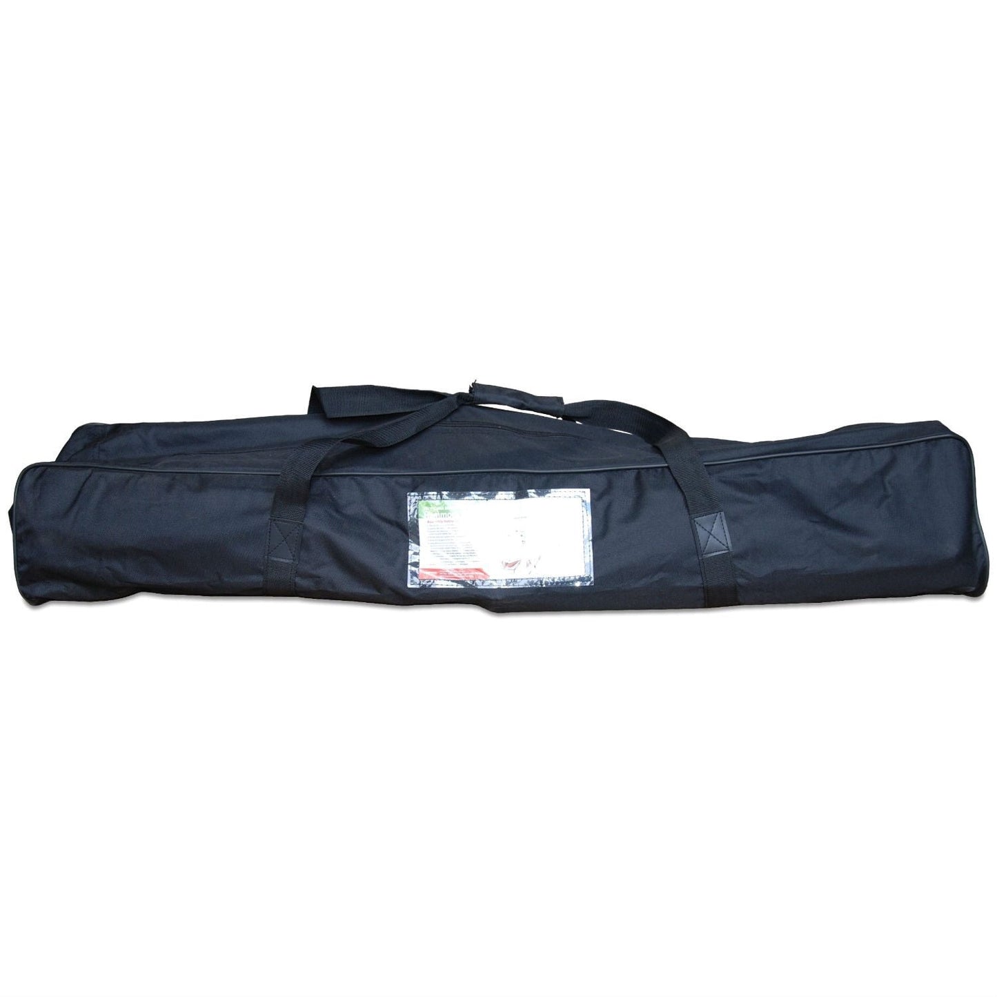 Black carrying bag with a map on a white background