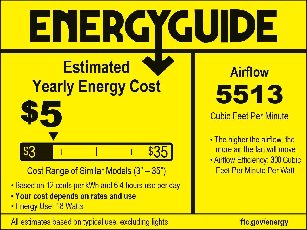 Vaczon 60" Industrial Fan with LED Lighting and Remote Control