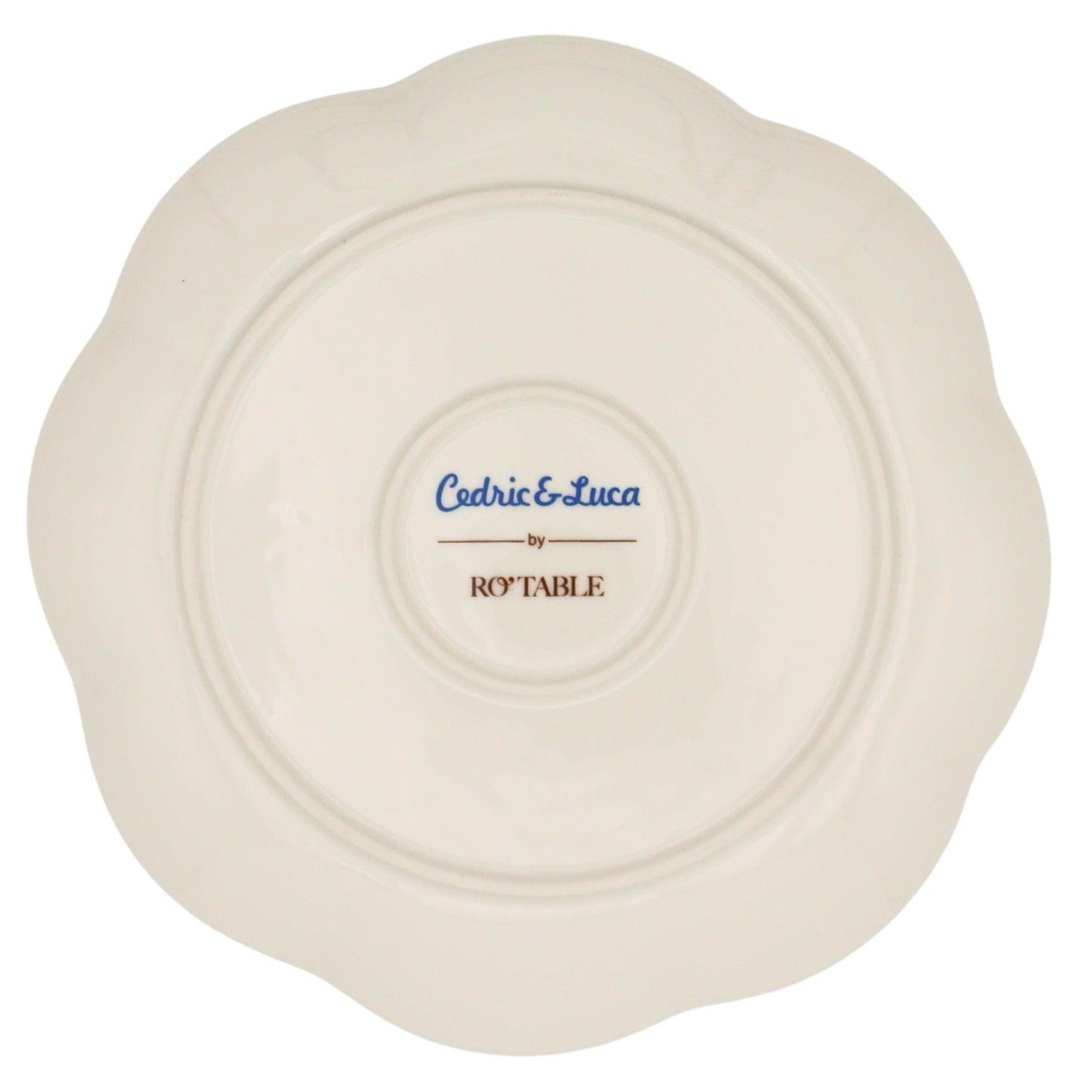 Valensole Lavender Scalloped Dinner Plate - Case of 12 Plates (+3 Bonus Plates)