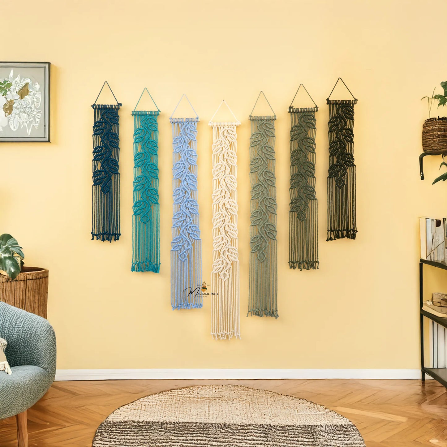 Vela Blue Green Macrame Wall Hangings