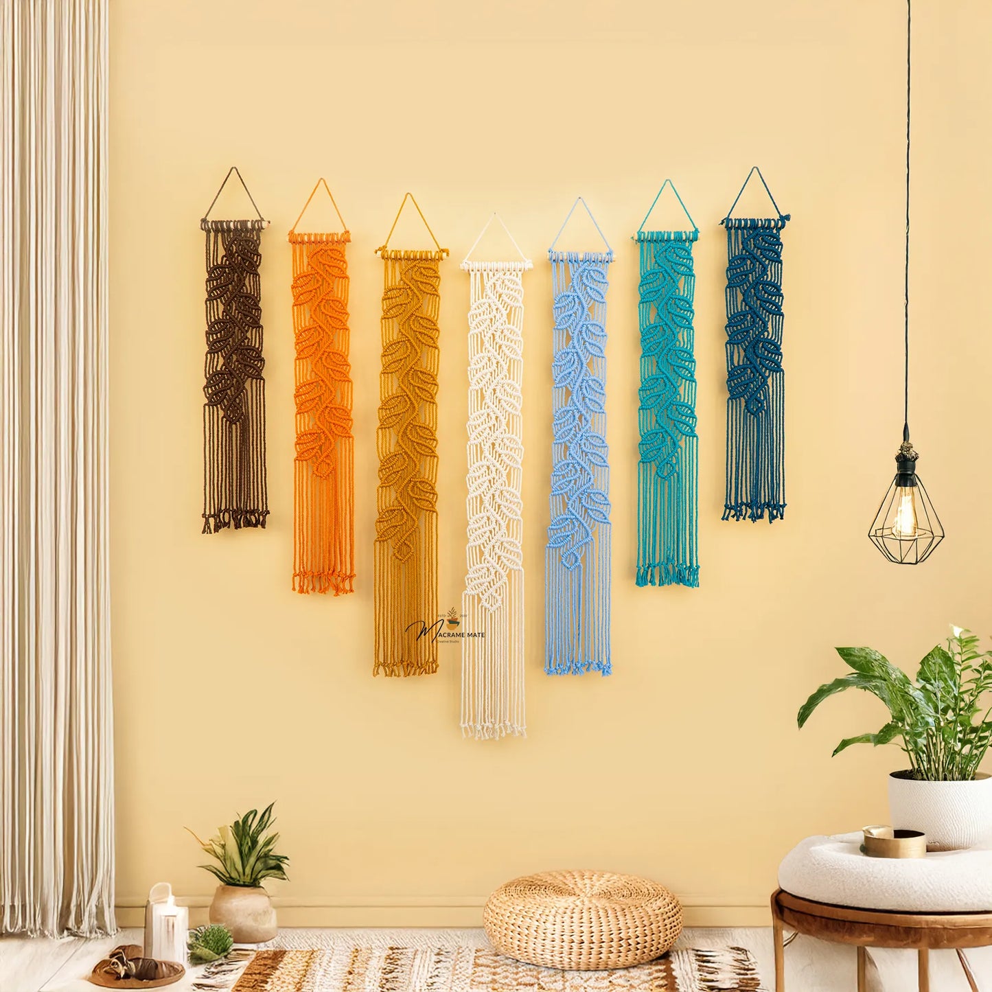 Vela Earth Blue Macrame Wall Hangings