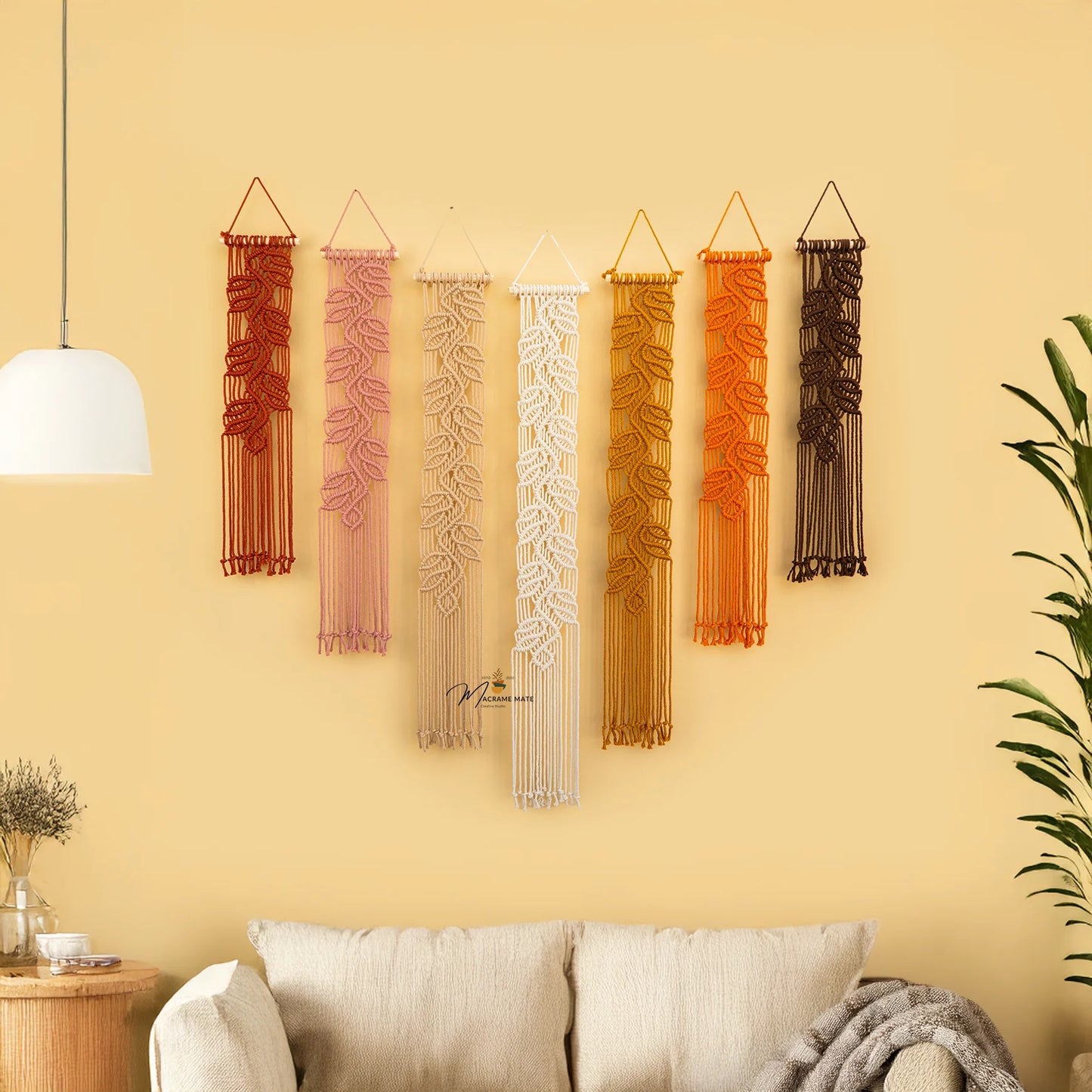 Vela Pink Earth Macrame Wall Hangings