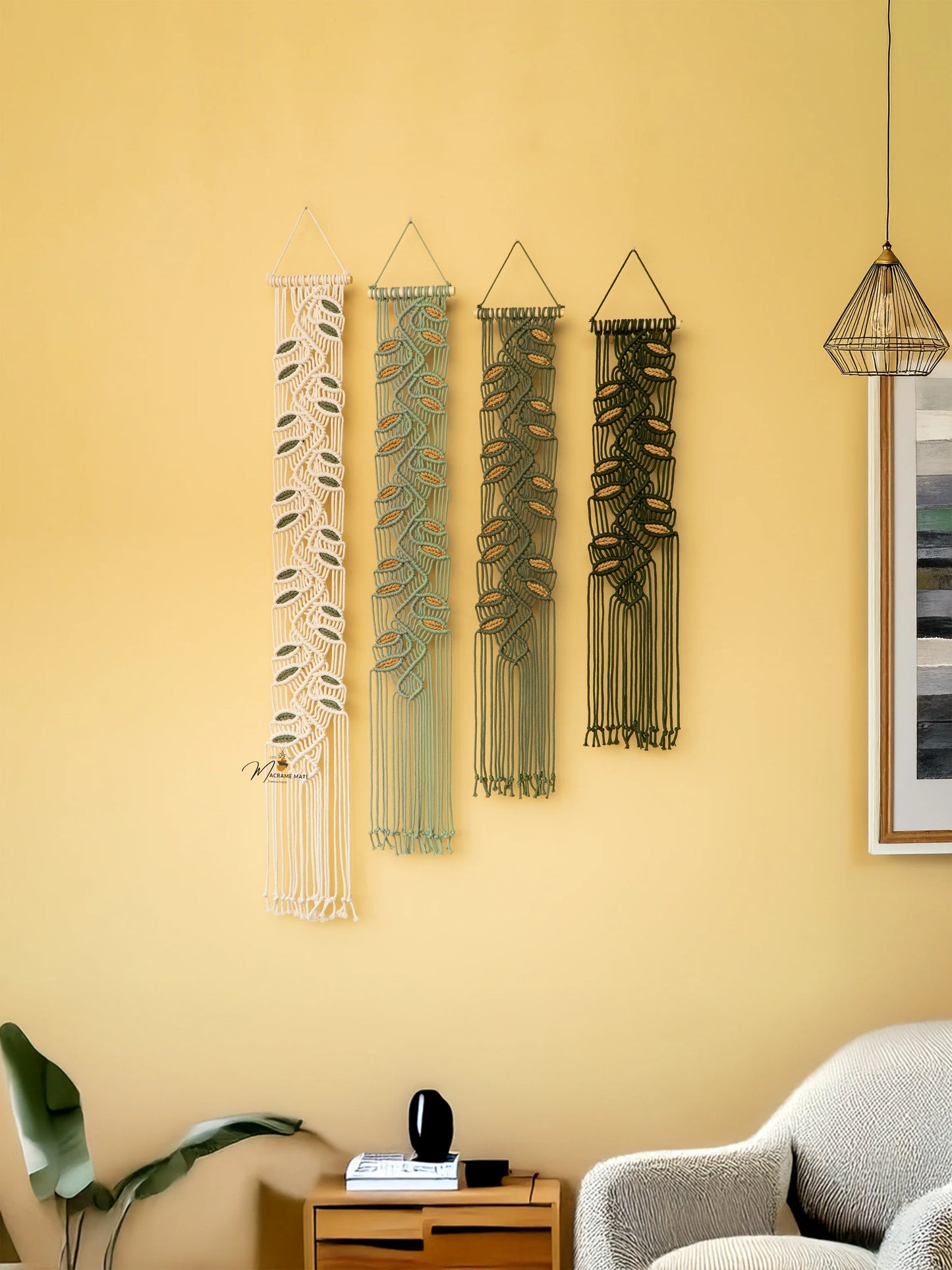Vesta Green Macrame Wall Hangings