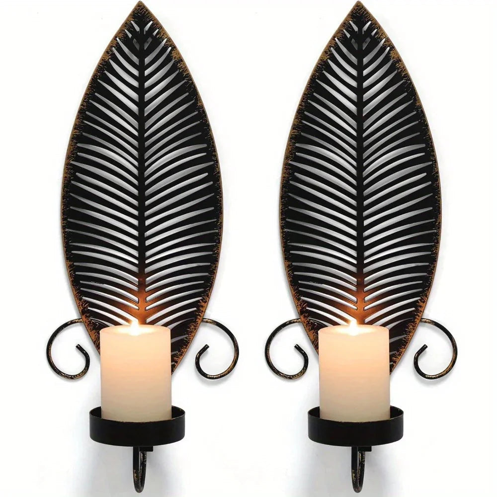 Wall Sconces - Golden Metal 2pcs