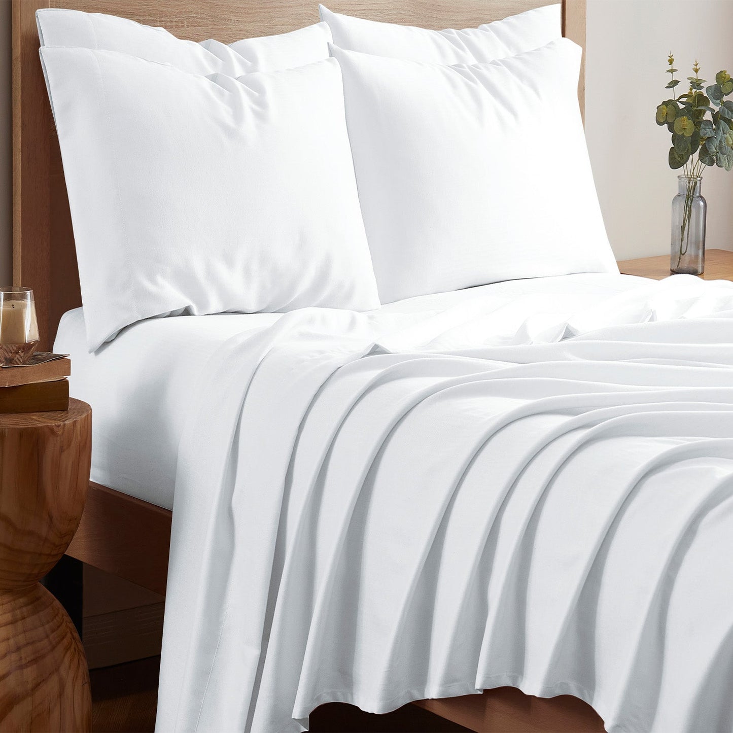 Kathy Ireland 1200tc 6 Piece Cotton Rich Damask Stripe Sheet Set