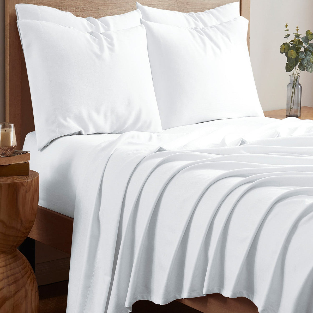 Kathy Ireland 1200tc 6 Piece Cotton Rich Damask Stripe Sheet Set
