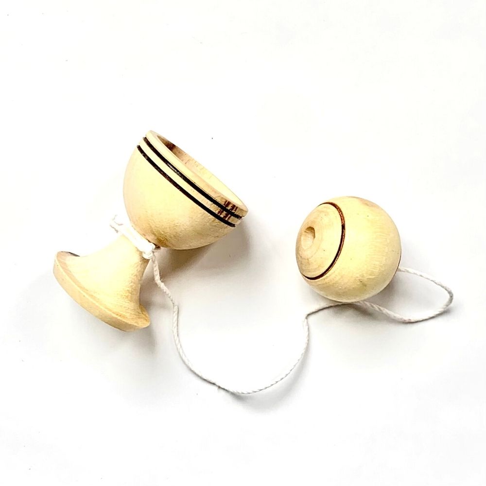 Wooden Cup and Ball Game