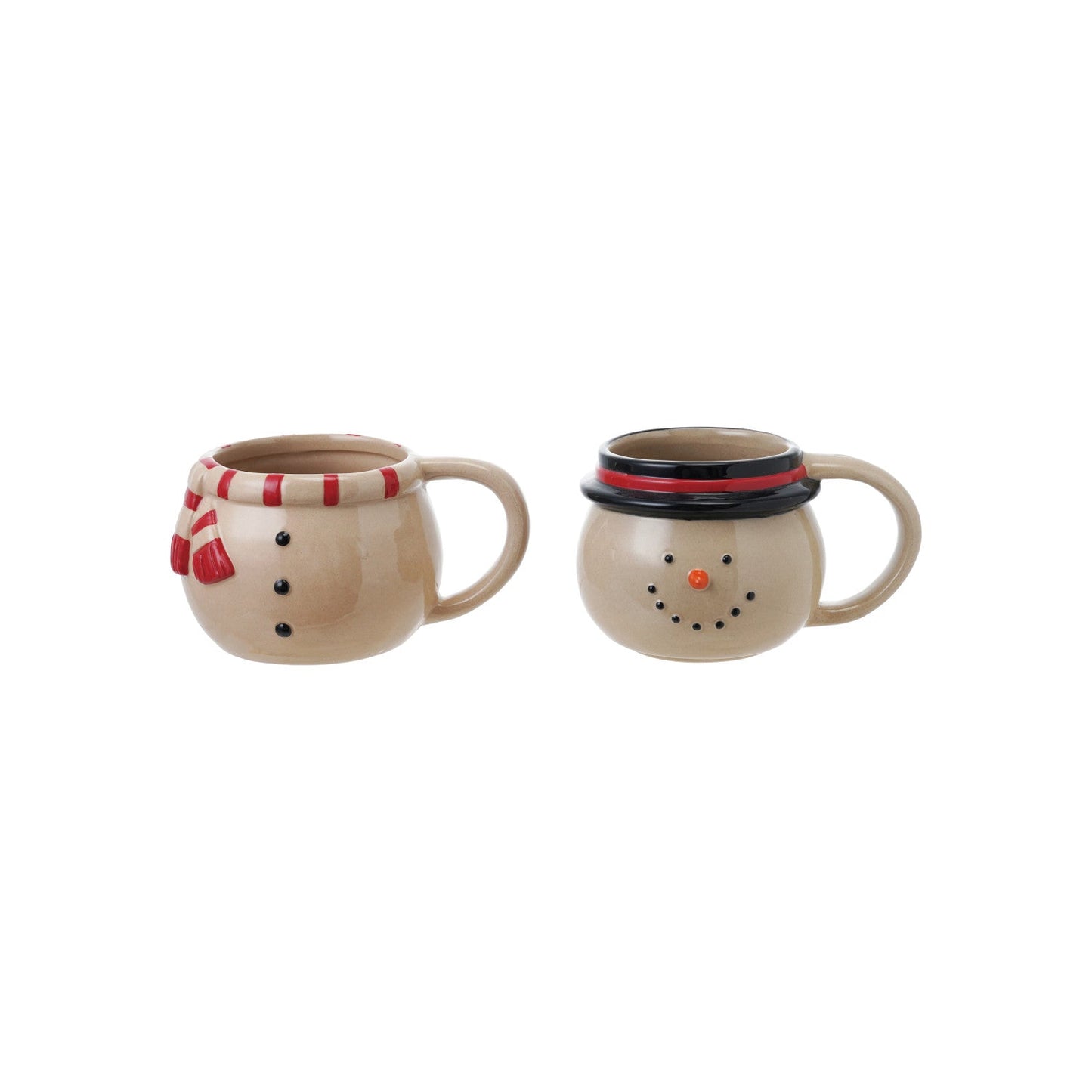 Stackable Snowman Ceramic Mug Set
