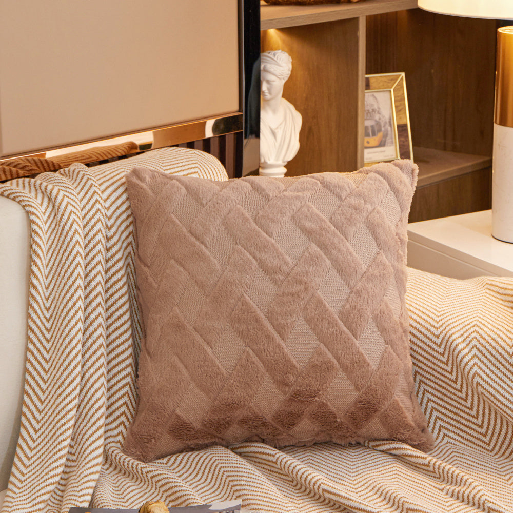 Crossline-shaped Plush Throw Pillow (With Insert) size 18"x18"