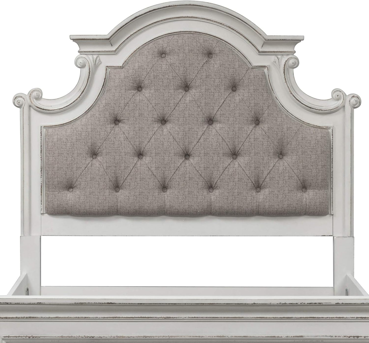 Magnolia Manor Queen Upholstered Headboard With Arched Crown