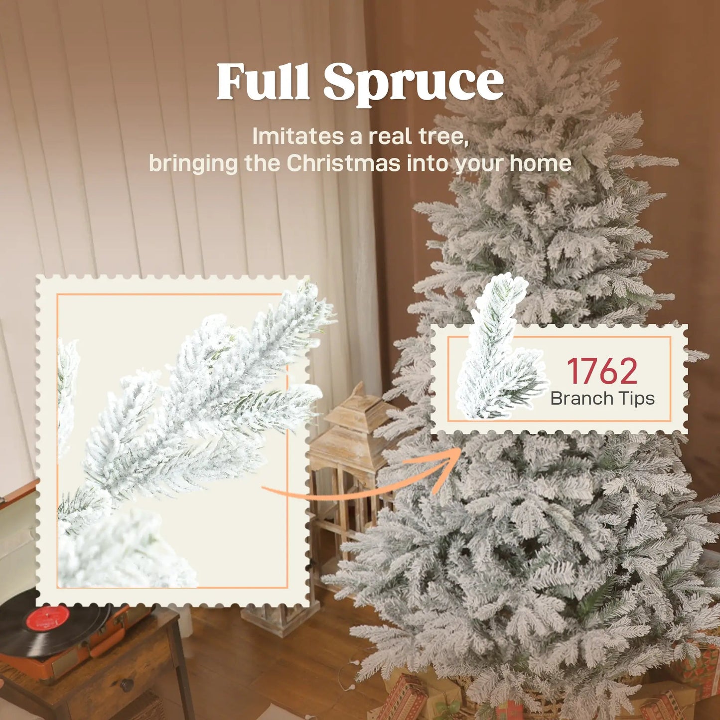 7.5 ft Artificial Frosted Christmas Tree