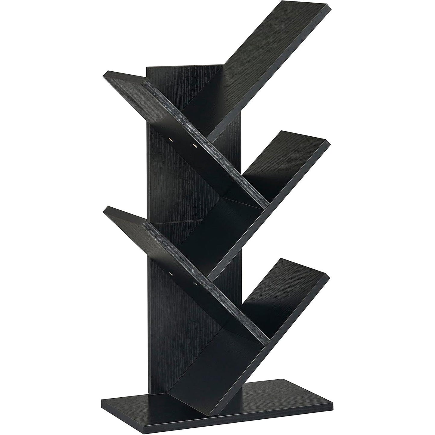 4 Tier Tree Bookshelf Floor Standing Bookcase Home