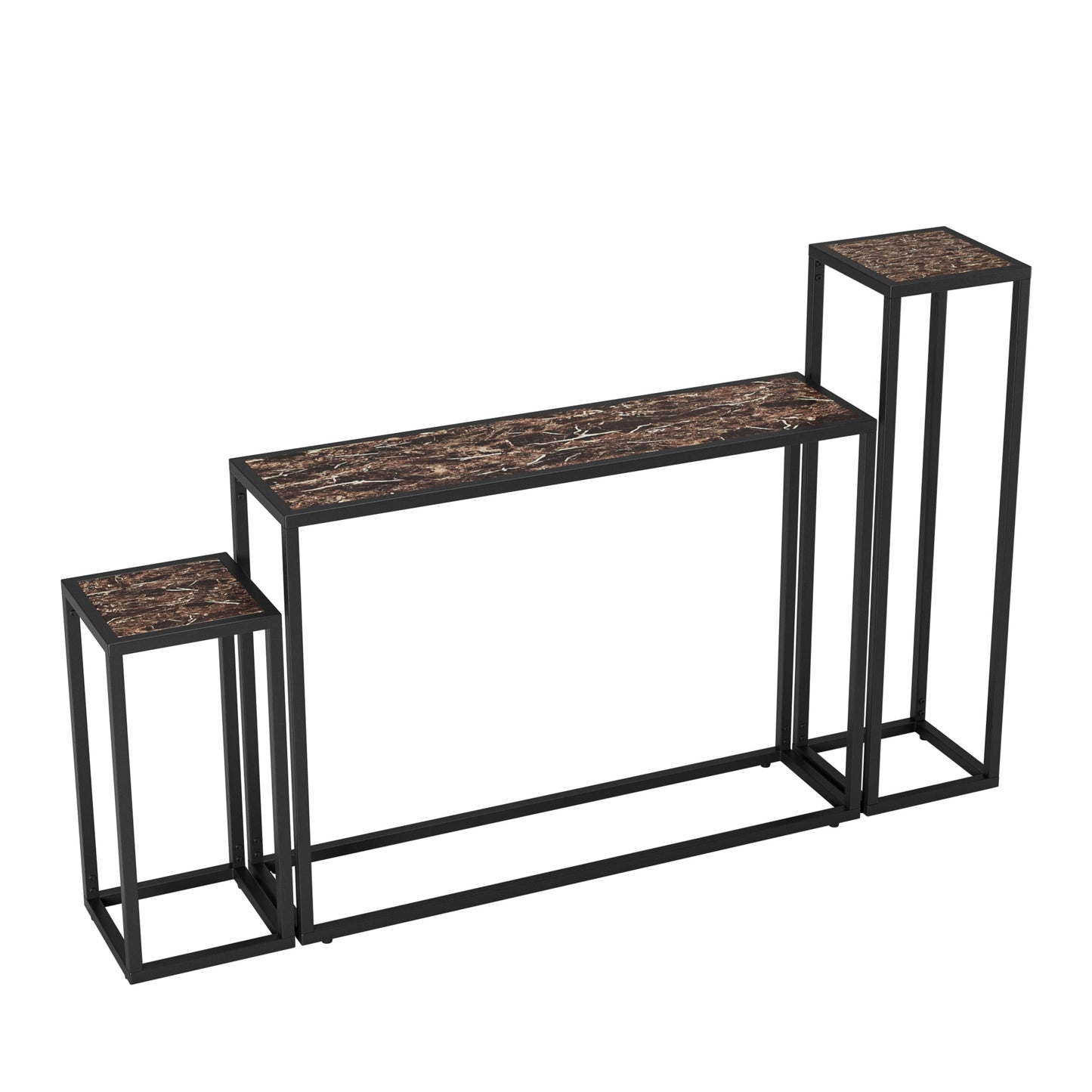 3-Piece Set of Narrow Table - High-End Edge Wrapped Entrance Hall Table