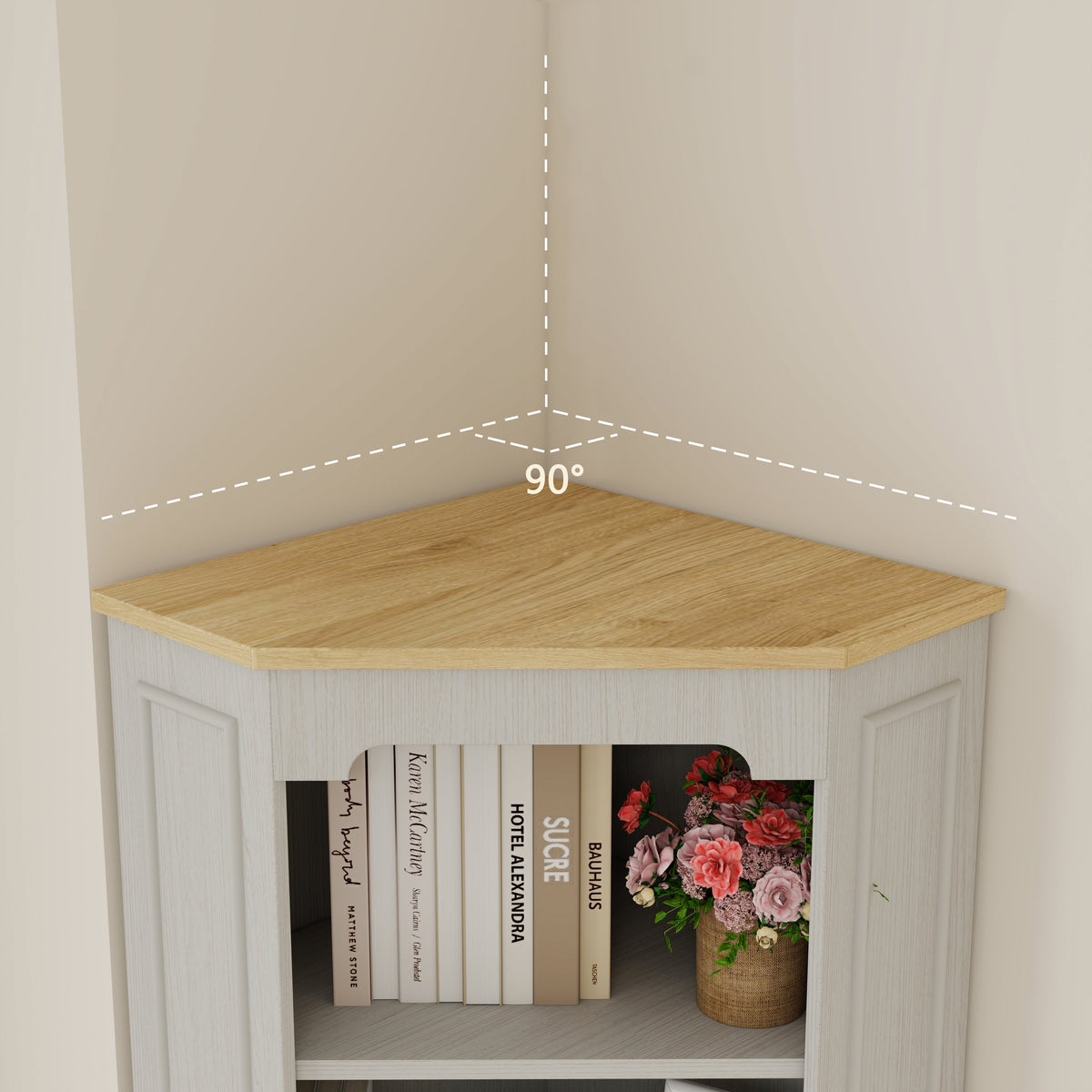 68" Tall Corner Cabinet