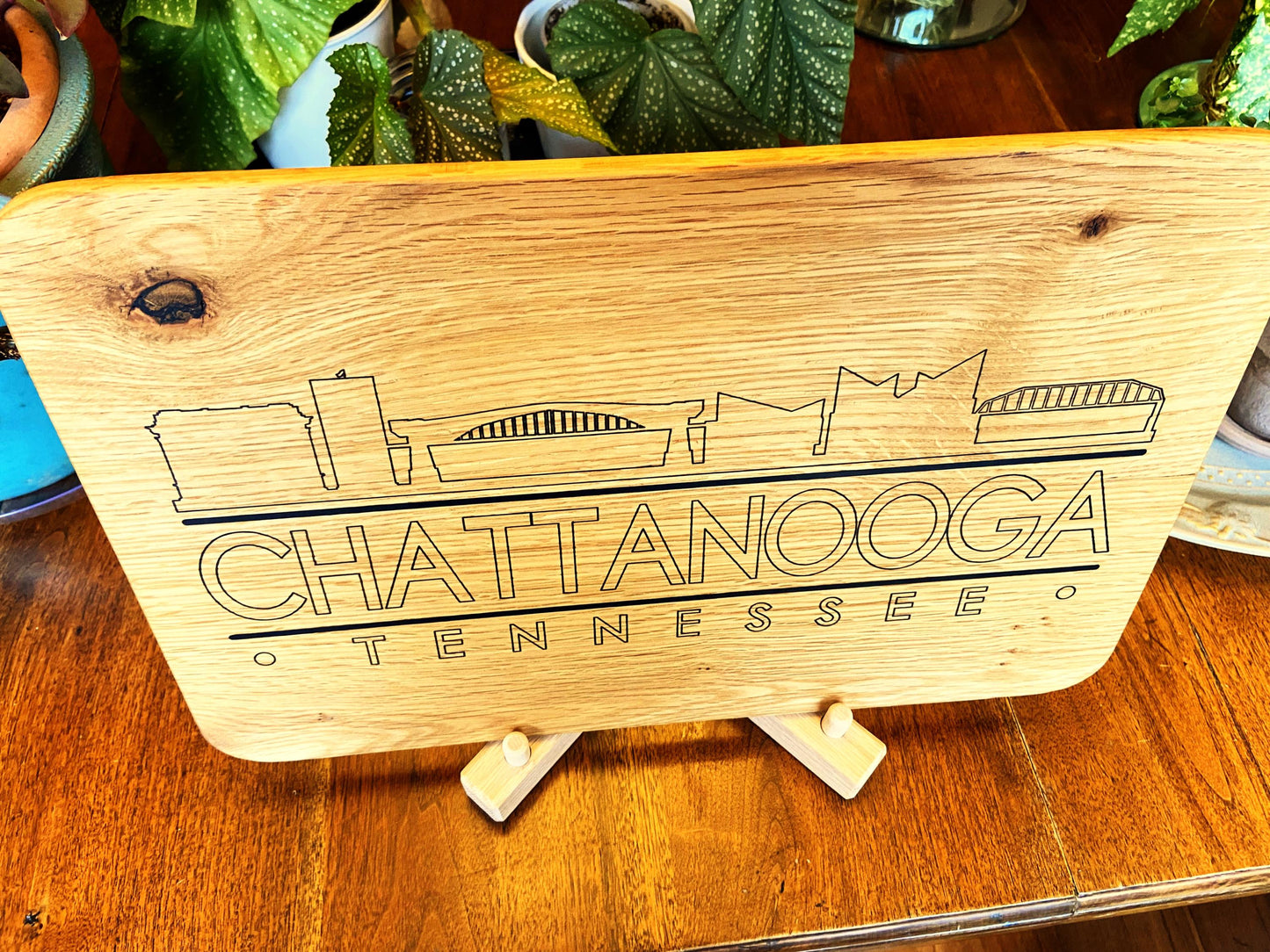 Chattanooga Skyline Charcuterie Board - Handmade White Oak