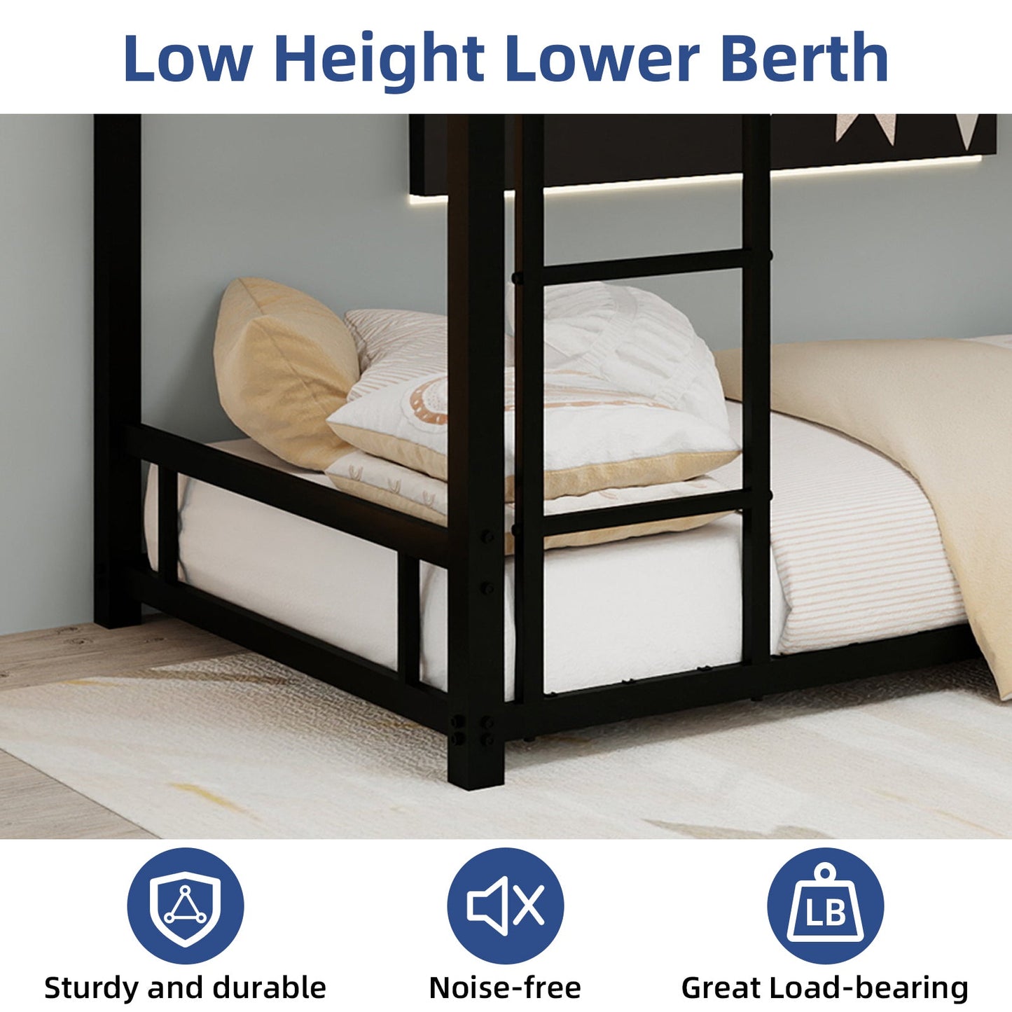 Metal Twin Over Twin Bunk Bed