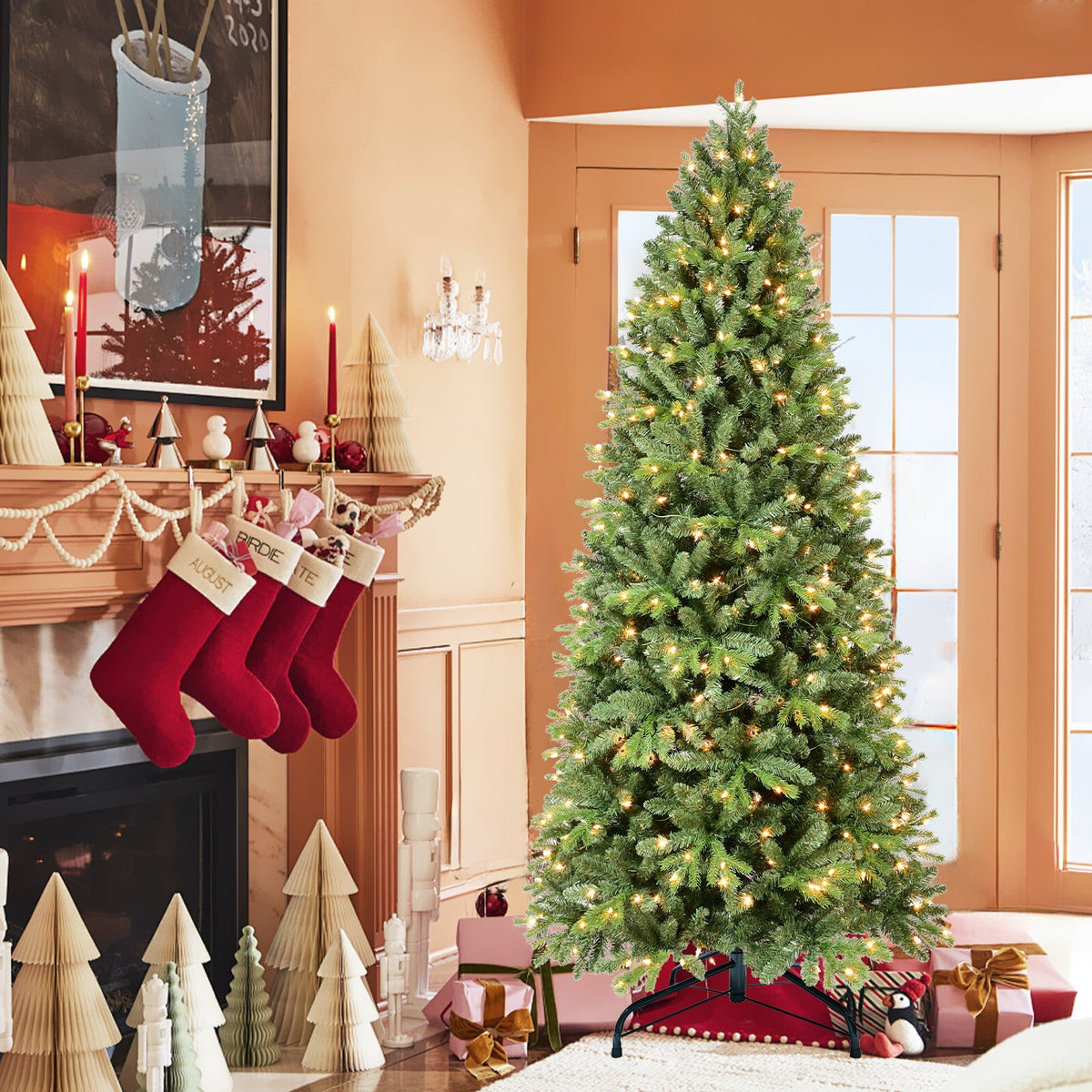 9FT Christmas Tree with 2435 Tips and 700 Warm Lights