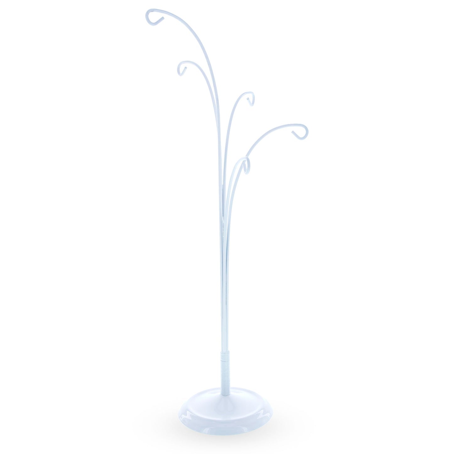 5-Arm Scroll Tree Branches White Painted Metal Ornament Display Stand 14.5 Inches (Poland)