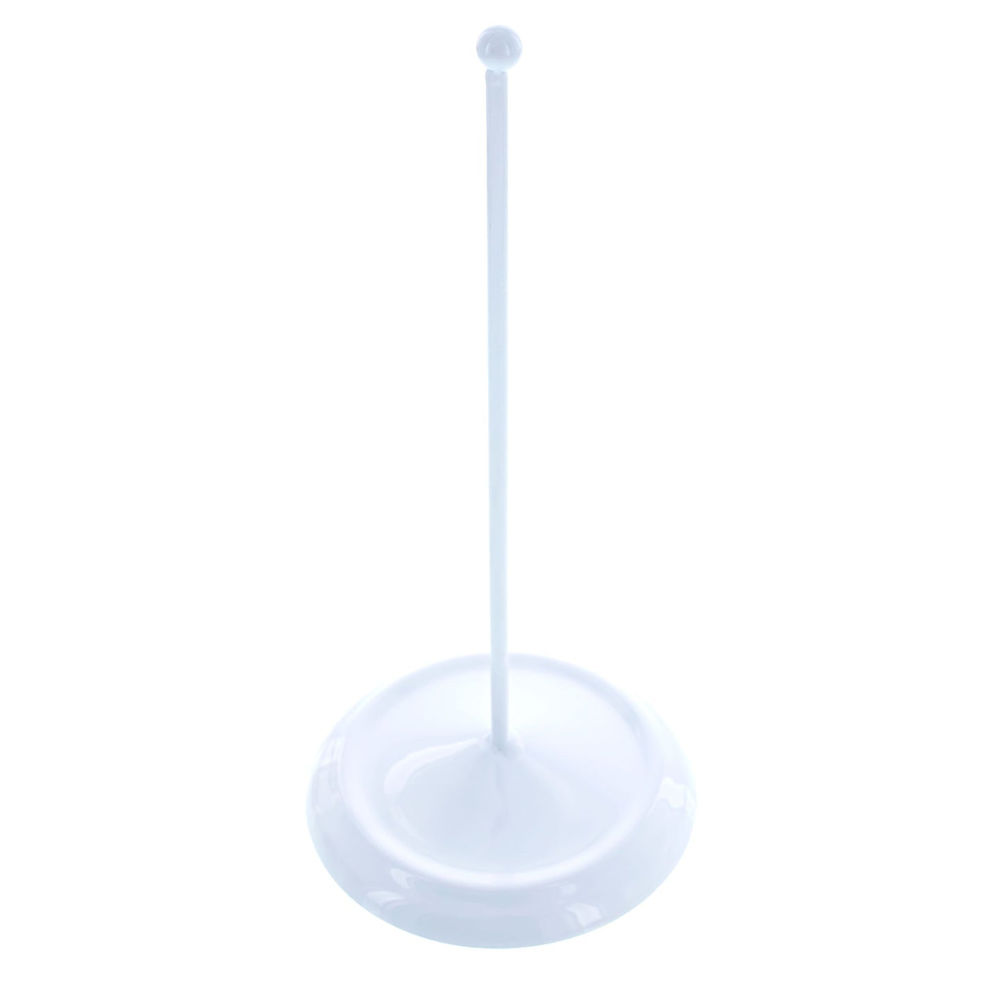 Upright White Metal Christmas Tree Topper Finial Stand Display Stand 7.2 Inches (Poland)