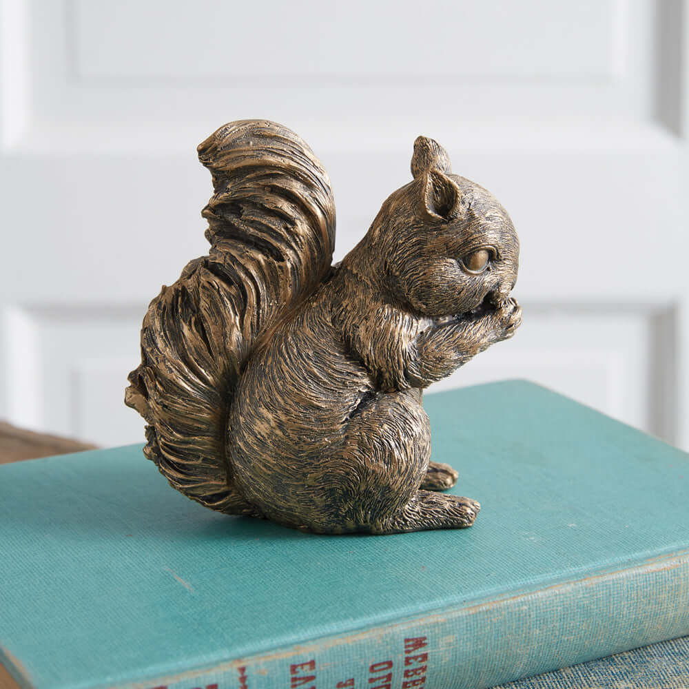 Antique Bronze Squirrel Figurine (Set of 4)