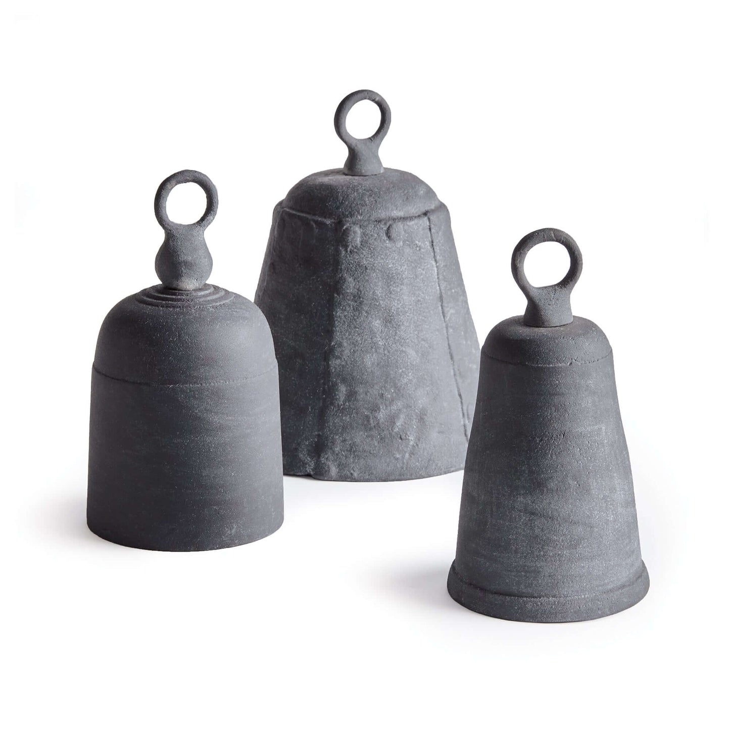 Antique Metal Bells with Weathered Zinc Finish (Set of 3)