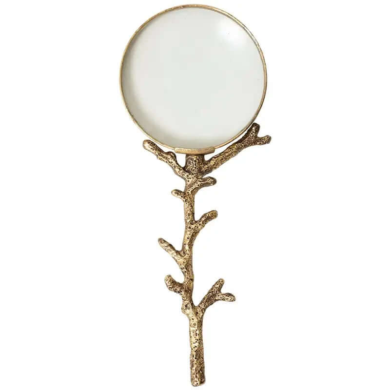 Antique-Style Gold Branch Magnifying Glass