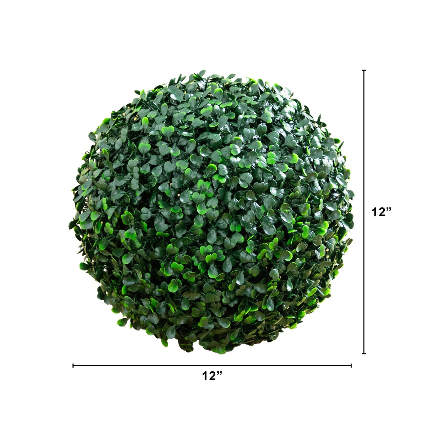 12" UV Resistant Artificial Boxwood Ball (Indoor/Outdoor) - Set of 2