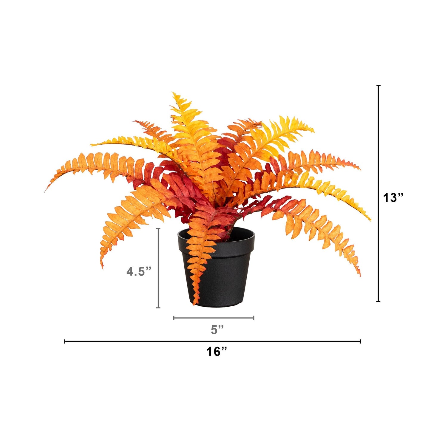 13” Autumn Artificial Fall Boston Fern Plant