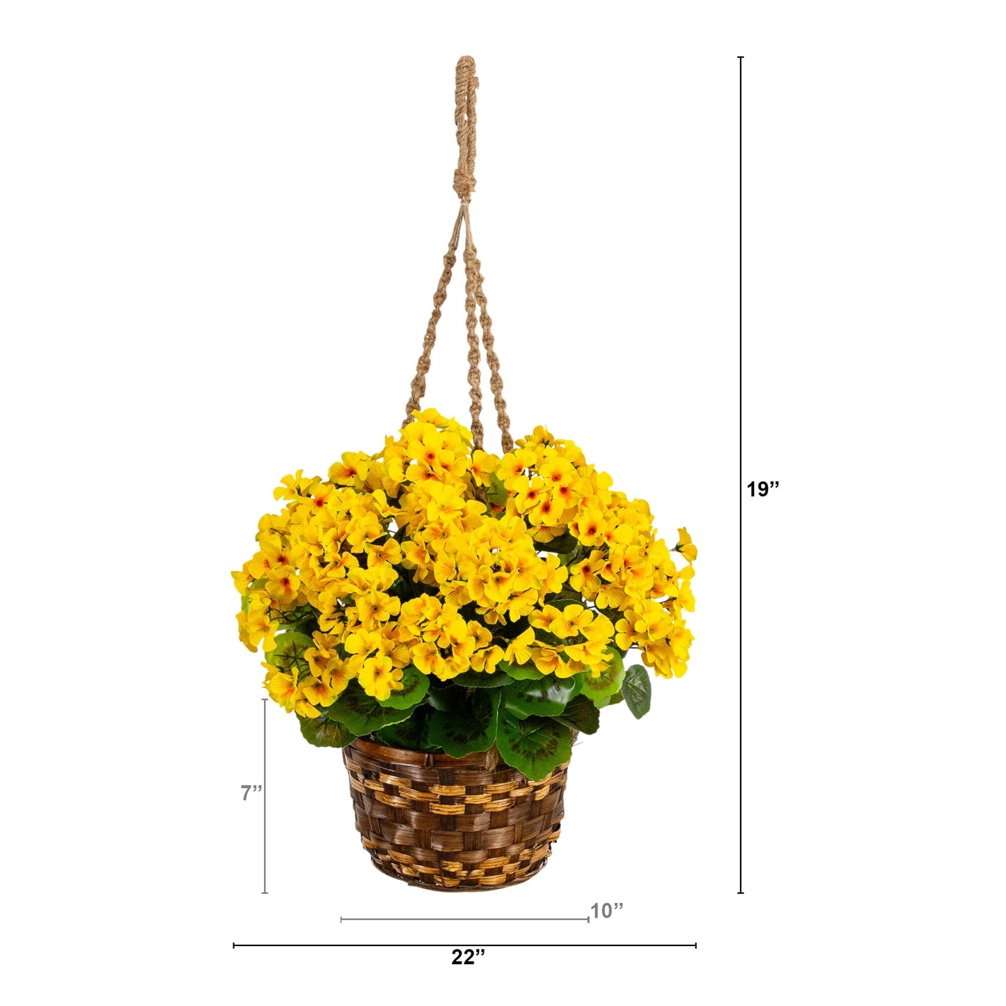 19” Geranium Hanging Basket UV Resistant (Indoor/Outdoor)