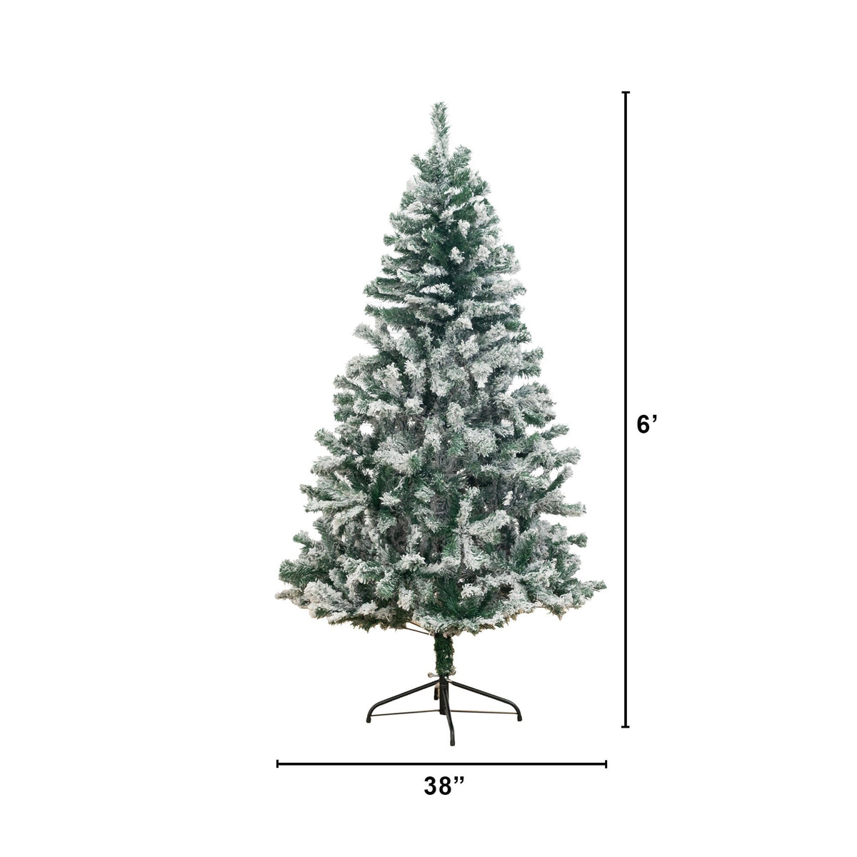 6' Flocked West Virginia Fir Artificial Christmas Tree