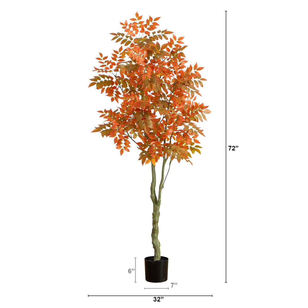 6' Autumn Sumac Artificial Fall Tree