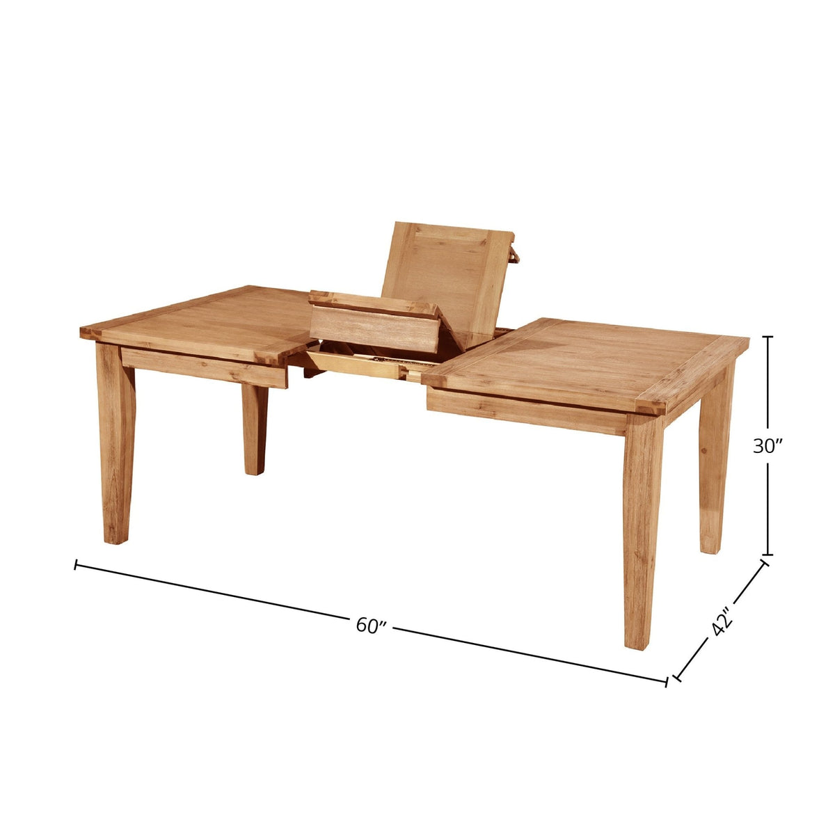 Aspen Extension Dining Table, Antique Natural