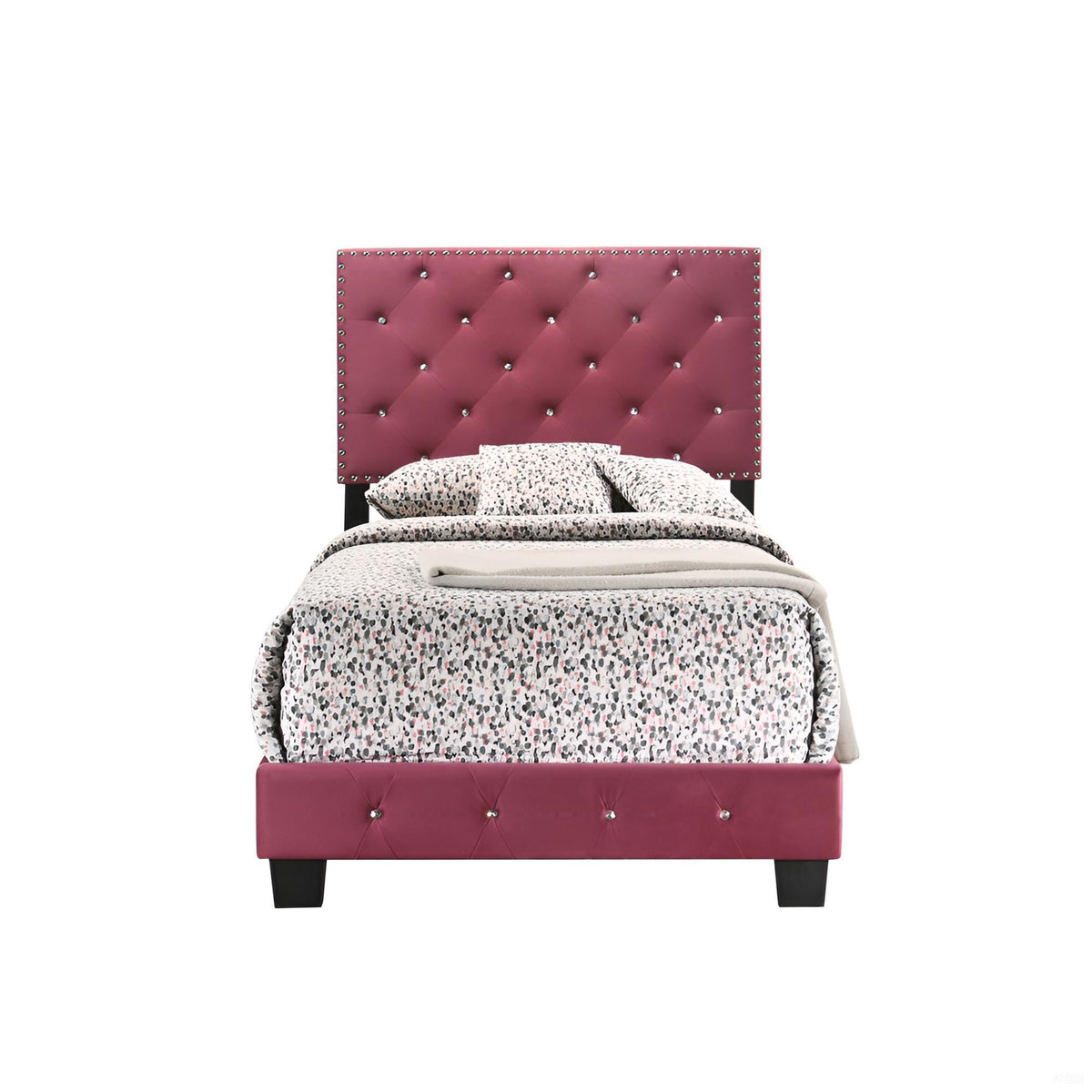 Charming Twin Bed In Cherry Finish