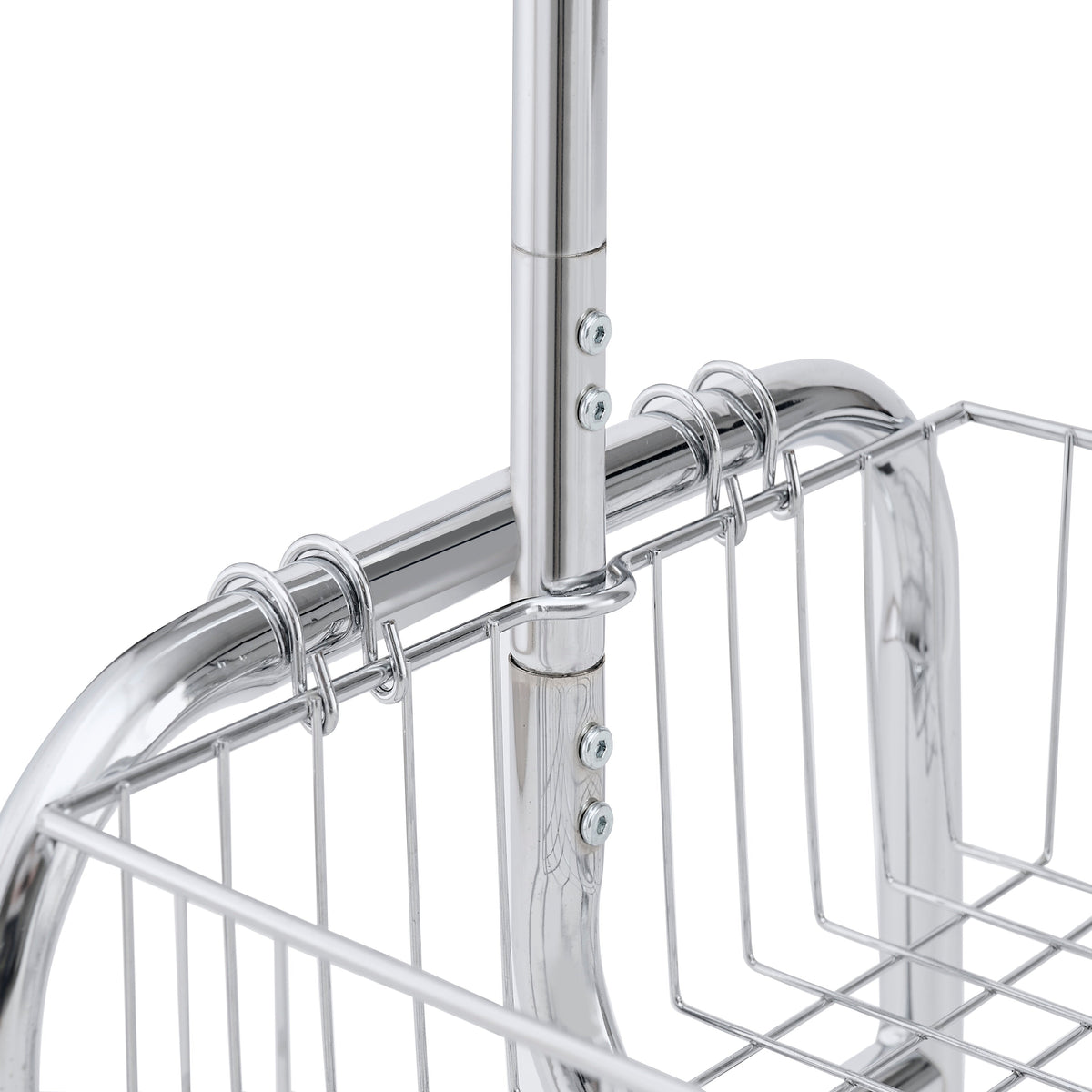 Garment Rack with Basket on Wheels