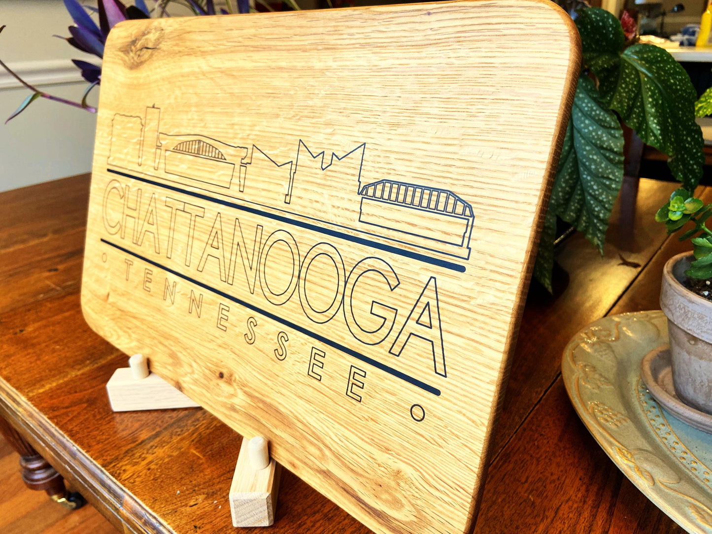Chattanooga Skyline Charcuterie Board - Handmade White Oak