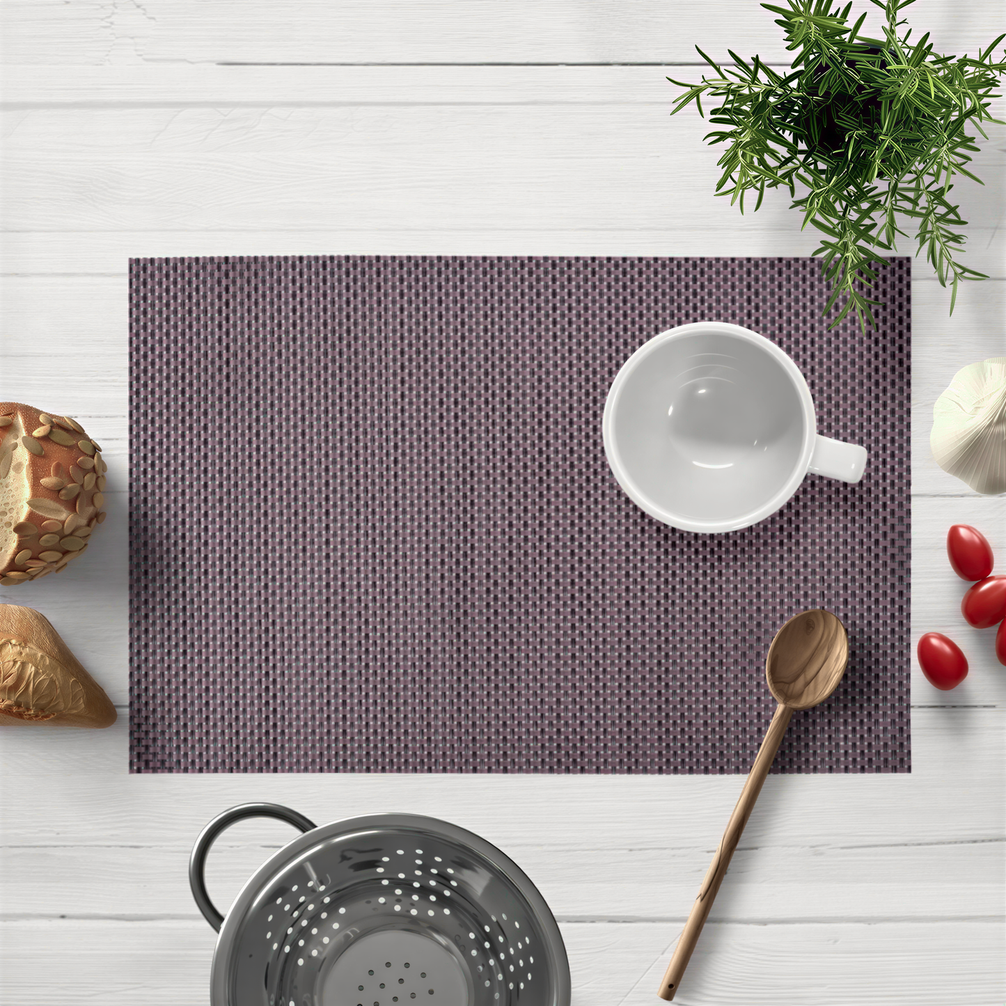 Vinyl Placemats - Durable Non Slip Table Protectors, Heat & Scratch Resistant Mats