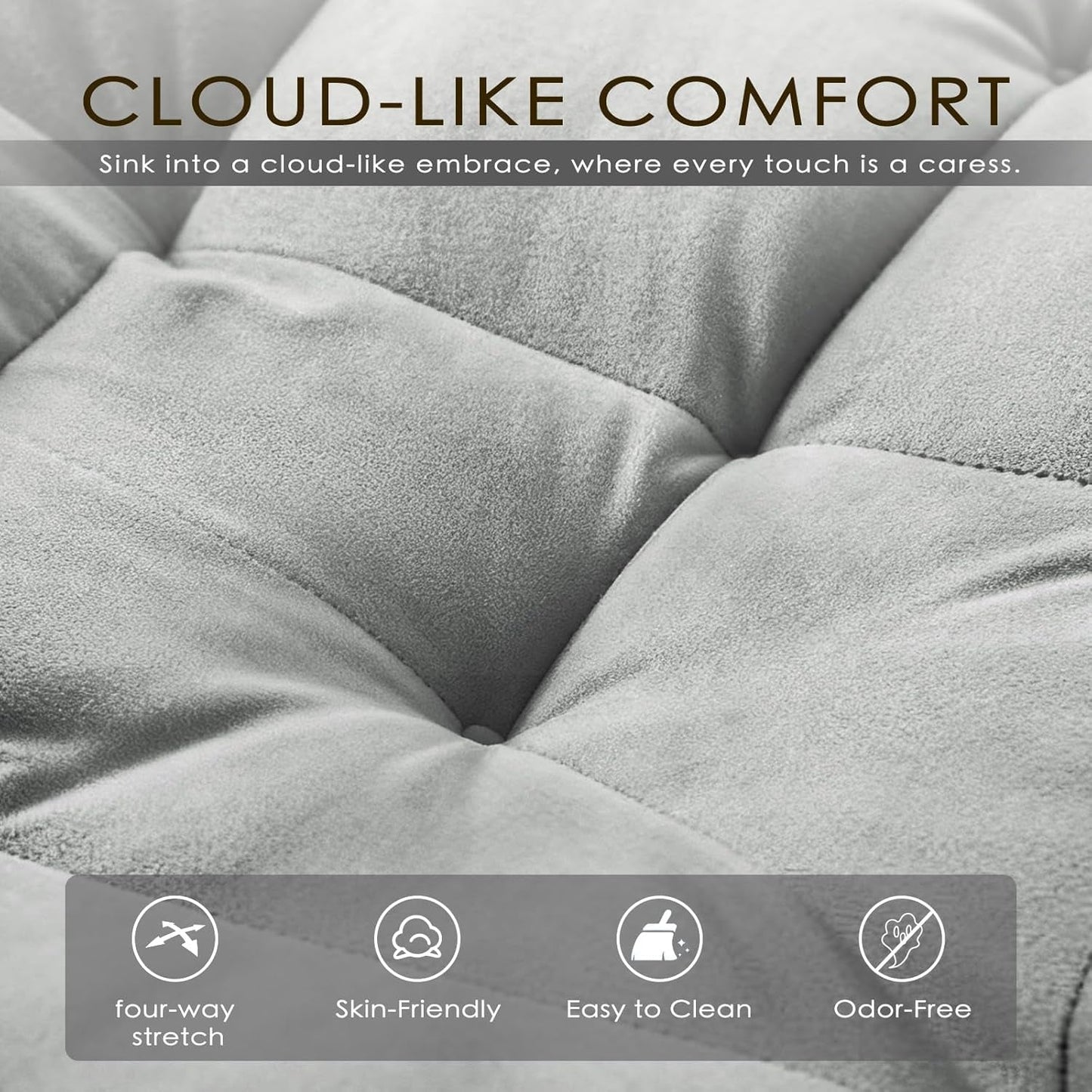 Grey Convertible Sleeper Loveseat Bed With ThreeInOne