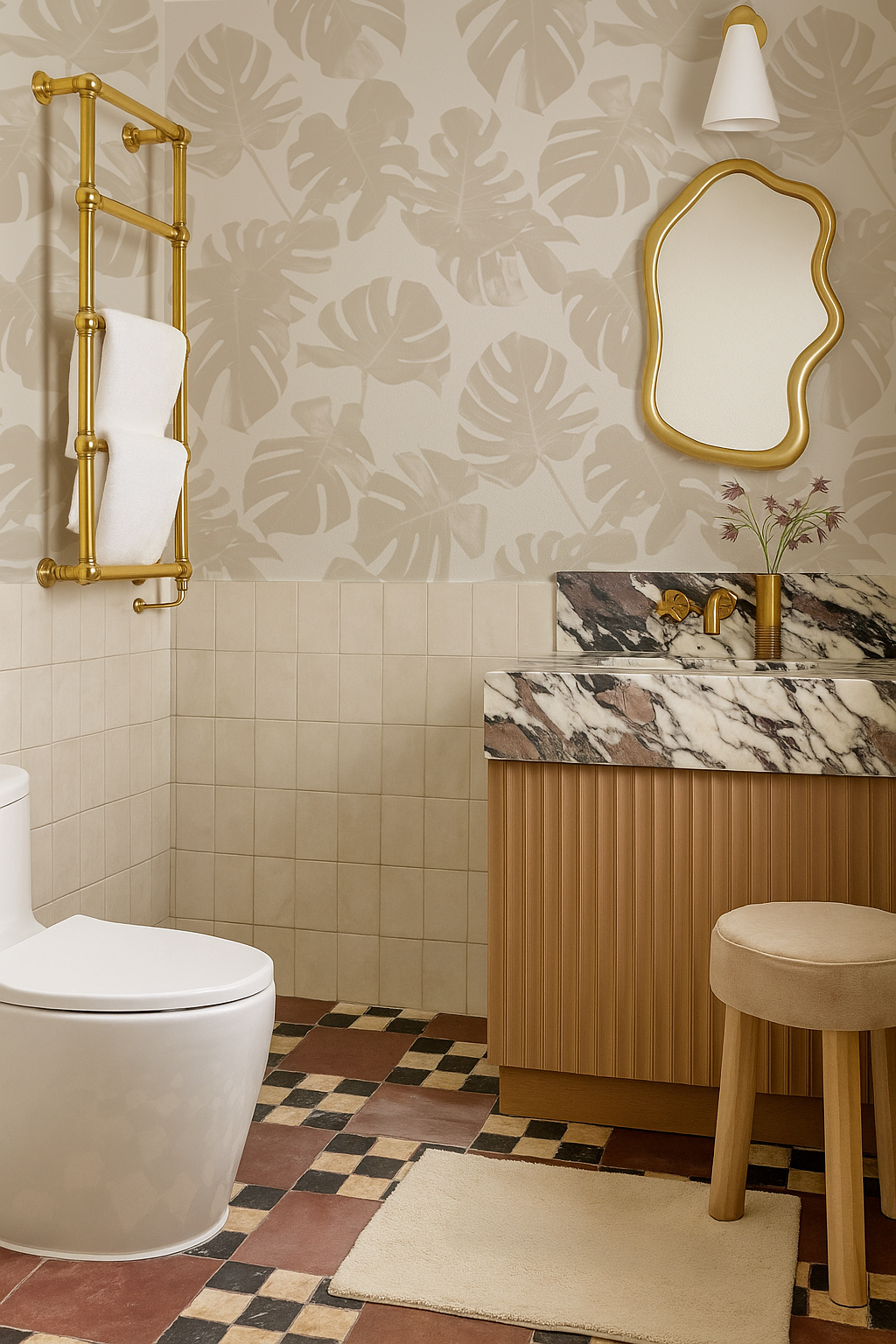 Monstera Leaf Wallpaper, neutral