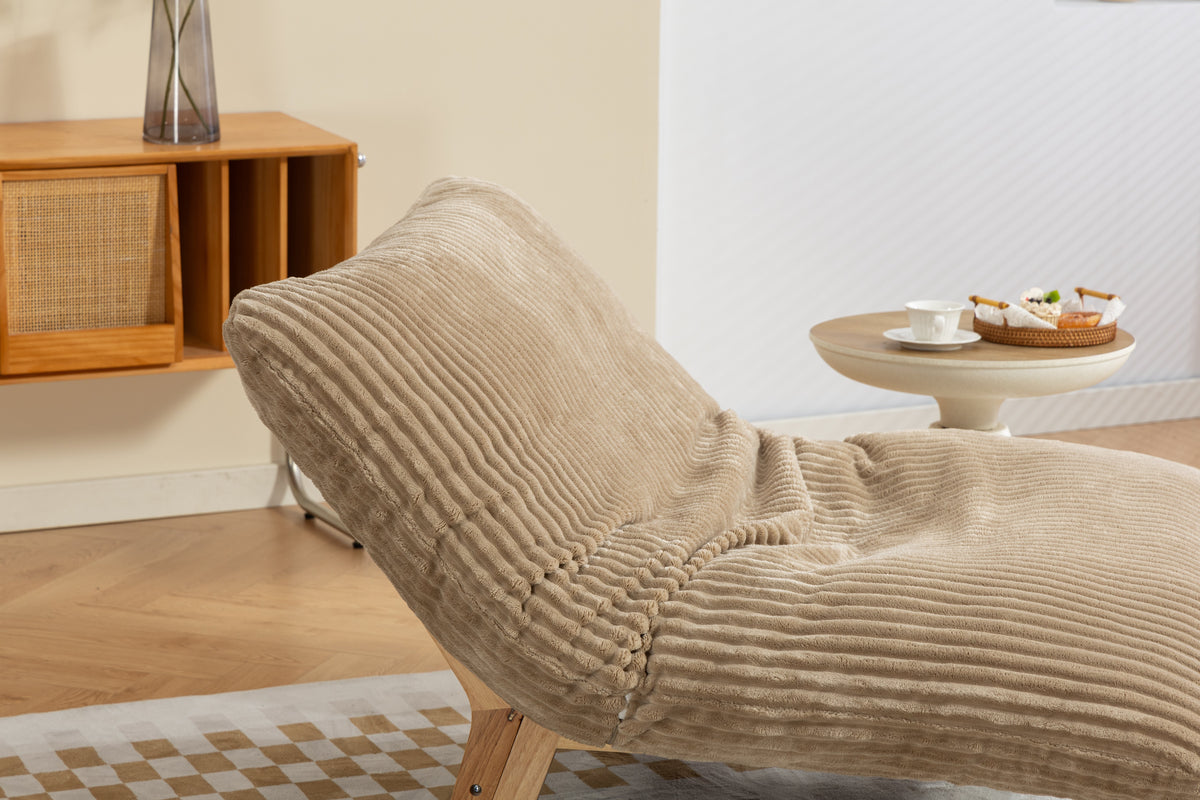 Bean Bag Chair for Adults with Solid Wood Frame