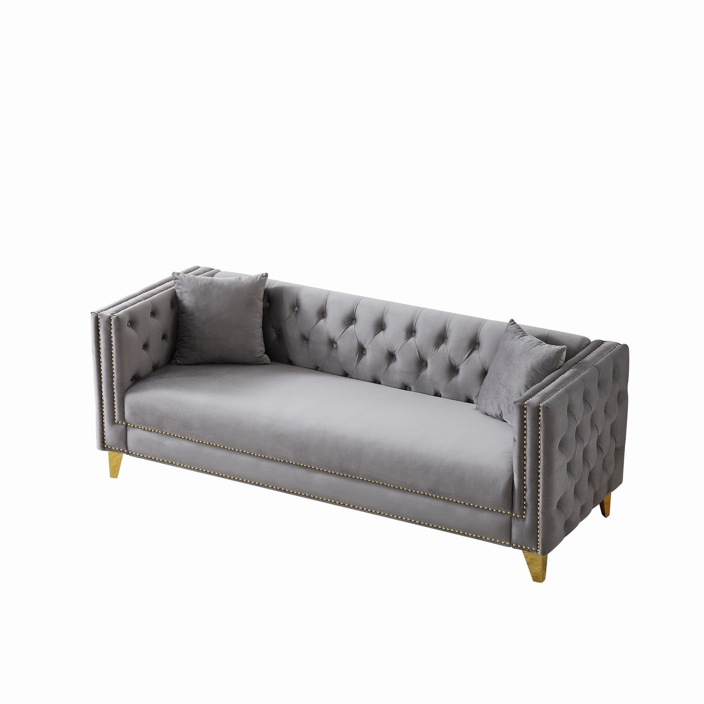 80" Chesterfield Velvet Sofa