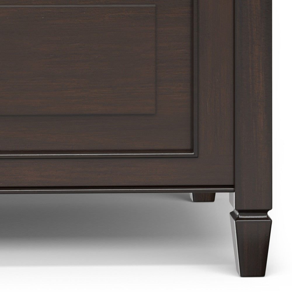 Connaught 30 Inch Wide Solid Wood Small Entryway Storage Bench
